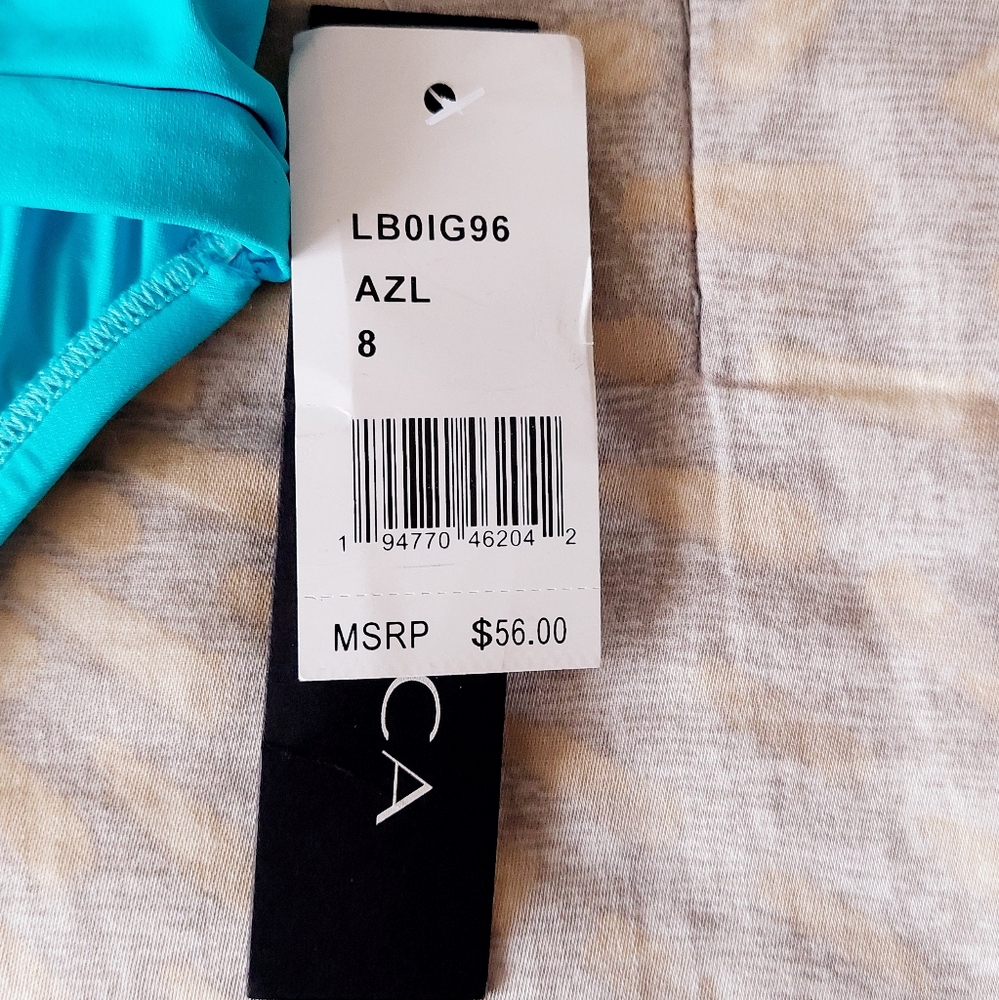 La Blanca Turquoise Bikini Bottom Size 8 - Picture 9 of 10